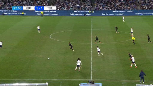 Kevin Danso has been SENT OFF just three minutes after being substituted on! 🤯

Despite it being a pre-season match, a red card is shown for denying João Pedro a goalscoring opportunity 🔴

Watch #CHEvTOT live and exclusive on Paramount+ 📺 