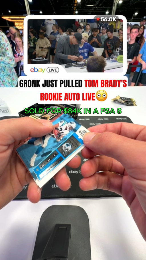 WHAT A MOMENT for Gronk x WeTheHobby x eBayLive. Congrats to the new owner of this grail🔥 

#sportscards #tombrady #robgronkowski #thehobby #nflcards #footballcards 