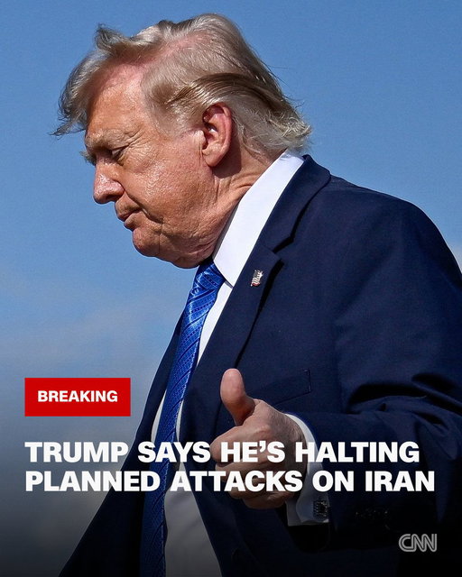 The president said he agreed to requests from Iran and other Middle Eastern countries to cancel the attack, citing progress in talks. 

Follow live updates: https://t.co/eqhkhM593s 