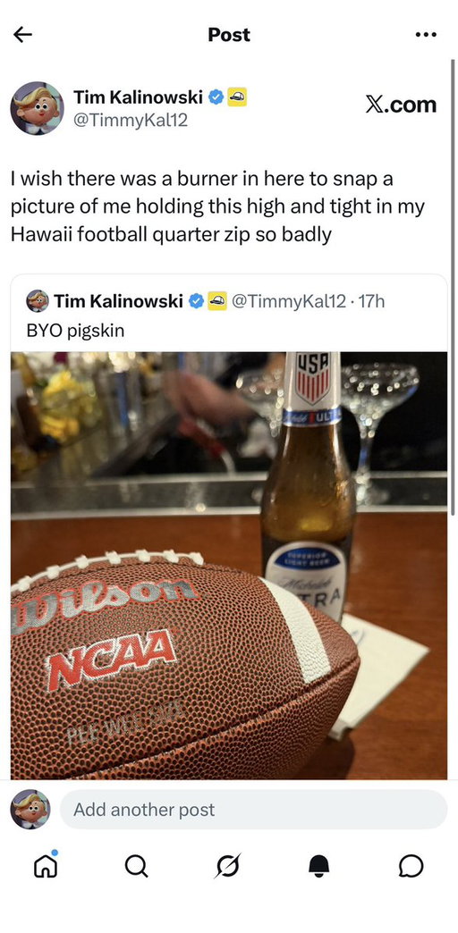 I knew I could sense a burner at the bar last night 