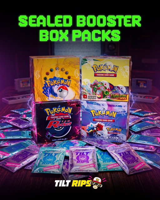 Our Sealed Booster Box Packs are now live!

With the option of $100 or $500 packs, you can chase grails like Call of Legends, Base Set Unlimited, Team Rocket first edition, Poncho Pikachu Rayquaza box, and more. 