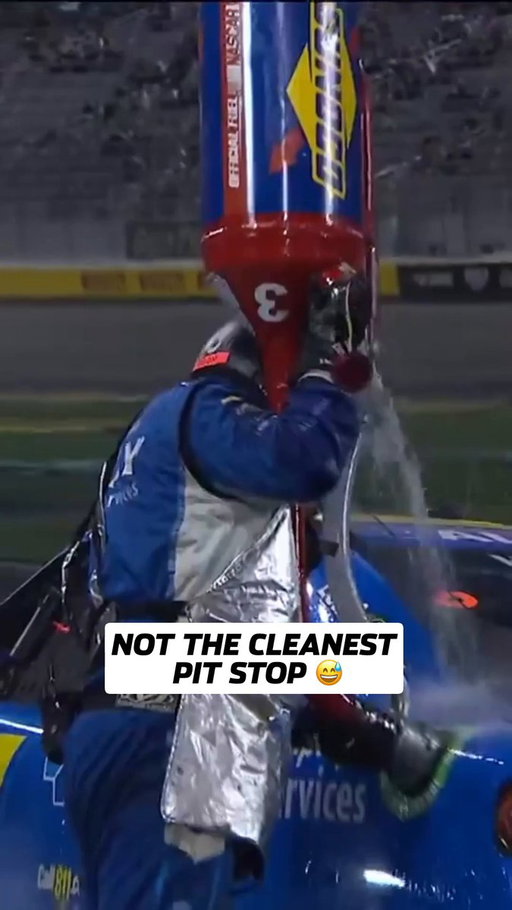 The fuel is supposed to go in the stock car 😂

(via @NASCAR) 