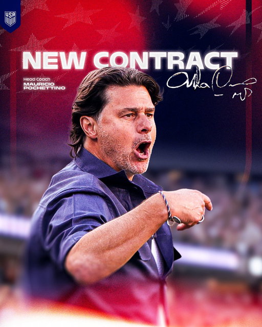 Committed to our future. ✔️

Mauricio Pochettino and @ussoccer have agreed on a new contract to continue as the #USMNT head coach through 2030! 🇺🇸

📝: http://ussoc.cr/MP2030 