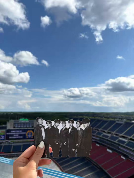 Showing @bts_bighit around Gillette Stadium before they take the stage this week! 