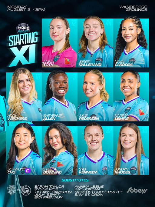 🎻 The kitchen party starts here. Your Starting XI is ready 🌊

Starting XI presented by @sobeys 