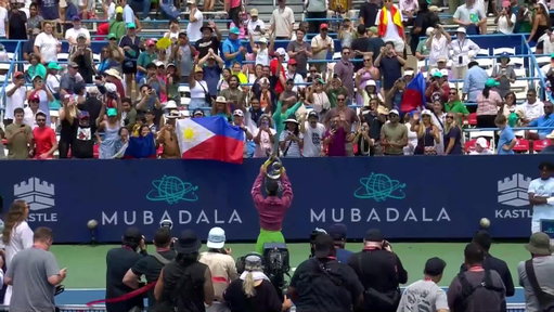 Alexandra Eala jumps for joy with her new trophy 🏆

#MubadalaDCOpen 