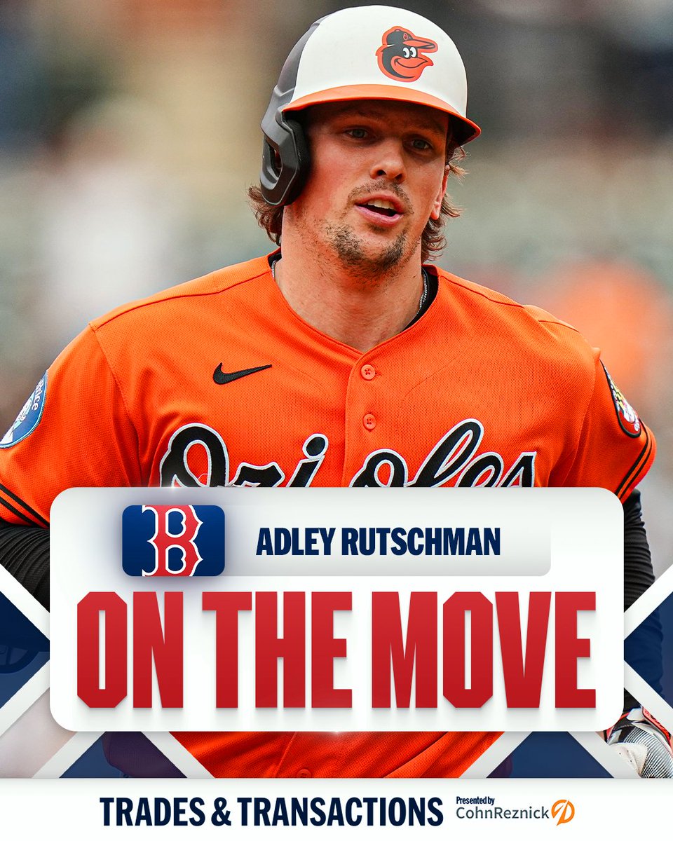 Red Sox reportedly acquire catcher Adley Rutschman from Orioles, per multiple reports including MLB's @Feinsand.

(MLB x @CohnReznick) 