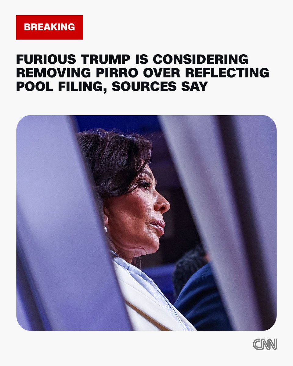 President Donald Trump is considering removing Jeanine Pirro, the US attorney for the District of Columbia, over a Justice Department conclusion that problems with the Lincoln Memorial Reflecting Pool stemmed from a flawed renovation rather than vandalism, two people familiar with his thinking told CNN. https://t.co/ehxmoLYImb