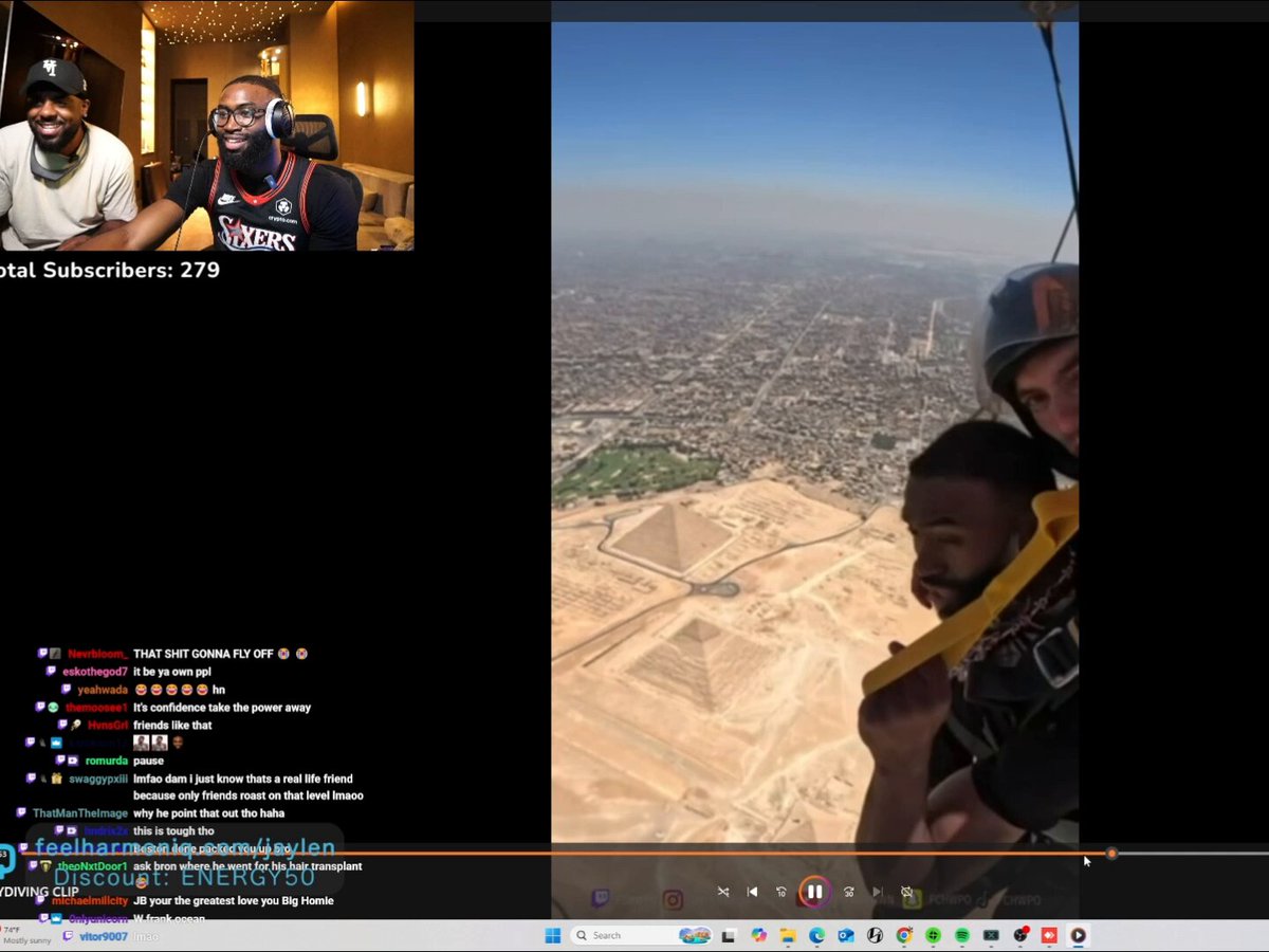 Jaylen Brown on his hairline while skydiving:

“It’s the damn G force. My Nutrafol sh*t coming back. I’m about to get with Bron, my sh*t coming back.” 💀

(h/t @MindOfBron) 