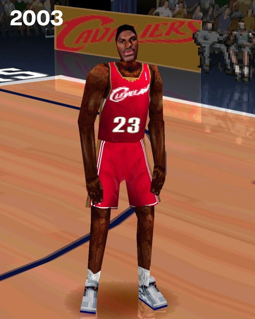 LeBron's first video game appearance vs. his most recent 