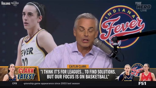 "Caitlin owes nobody in the media an assist for a game she didn't choose to play... If you choose - sportscaster, athlete, or chef - to have a strong political opinion, it is up to you."

@colincowherd has no problem with Caitlin Clark staying out of politics 