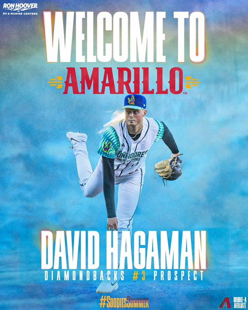 Welcome to Amarillo, Diamondbacks #3 Prospect, David Hagaman! 👏

#SoddiesSummer 