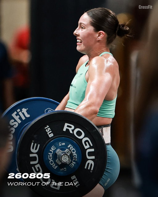 Workout of the Day
Wednesday 260805

Power clean 3-3-3-3-3 reps

Compare to 260717.

Post loads to comments.

Stimulus and Strategy:
Today, you'll build to max loads for 5 sets of 3 power cleans. Look back at July 17 to compare your last heavy power clean attempts. Plan to gradually build up in load, starting with a challenging first set of 3 at around 70-75% of your 1-rep max. Rest 3-4 minutes between sets to maximize recovery and preparation for the next set.

Intermediate option:
Same as Rx'd.

Beginner option:
Same as Rx'd.

📍 2026 CrossFit Games Event 10

#CrossFit #WorkoutoftheDay