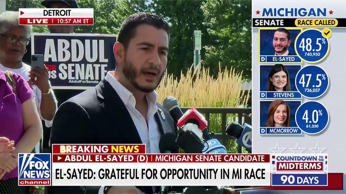 NEW: Abdul El-Sayed addresses Jewish Michiganders after repeated accusations of anti-Semitism throughout his campaign:

"I want to speak specifically to an issue that has been focused on in this race."

"To my Jewish American sisters and brothers... I want you to know that my commitment to your safety, my commitment to Jewish safety, is the same commitment that I have to the safety of my own daughters."