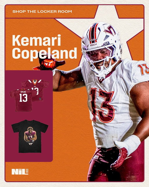 Who’s ready to see @KemariCopeland back in action?? I know we are!! Shop his collection today!! 👀👇
https://nil.store/virginia-tech/vtech-kemari-copeland-13 