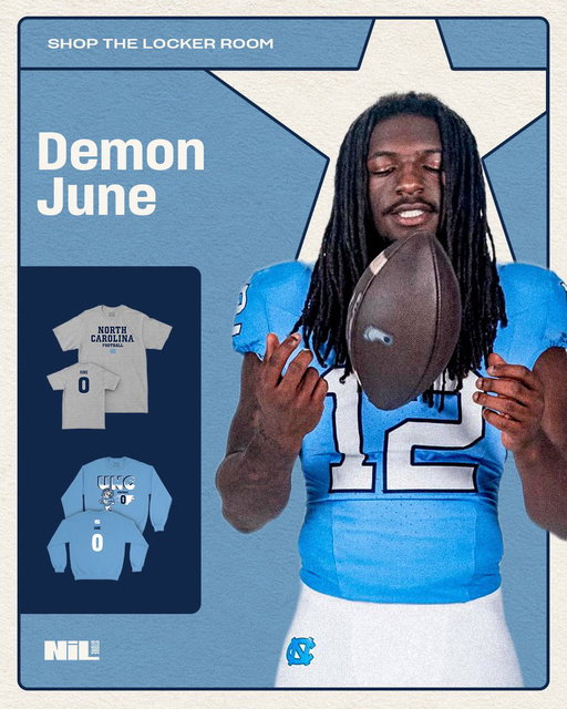 Demon June’s season is coming soon. Consider this your warning. 👀
Shop his collection now. 

https://nil.store/unc/unc-demon-juju-june-0 