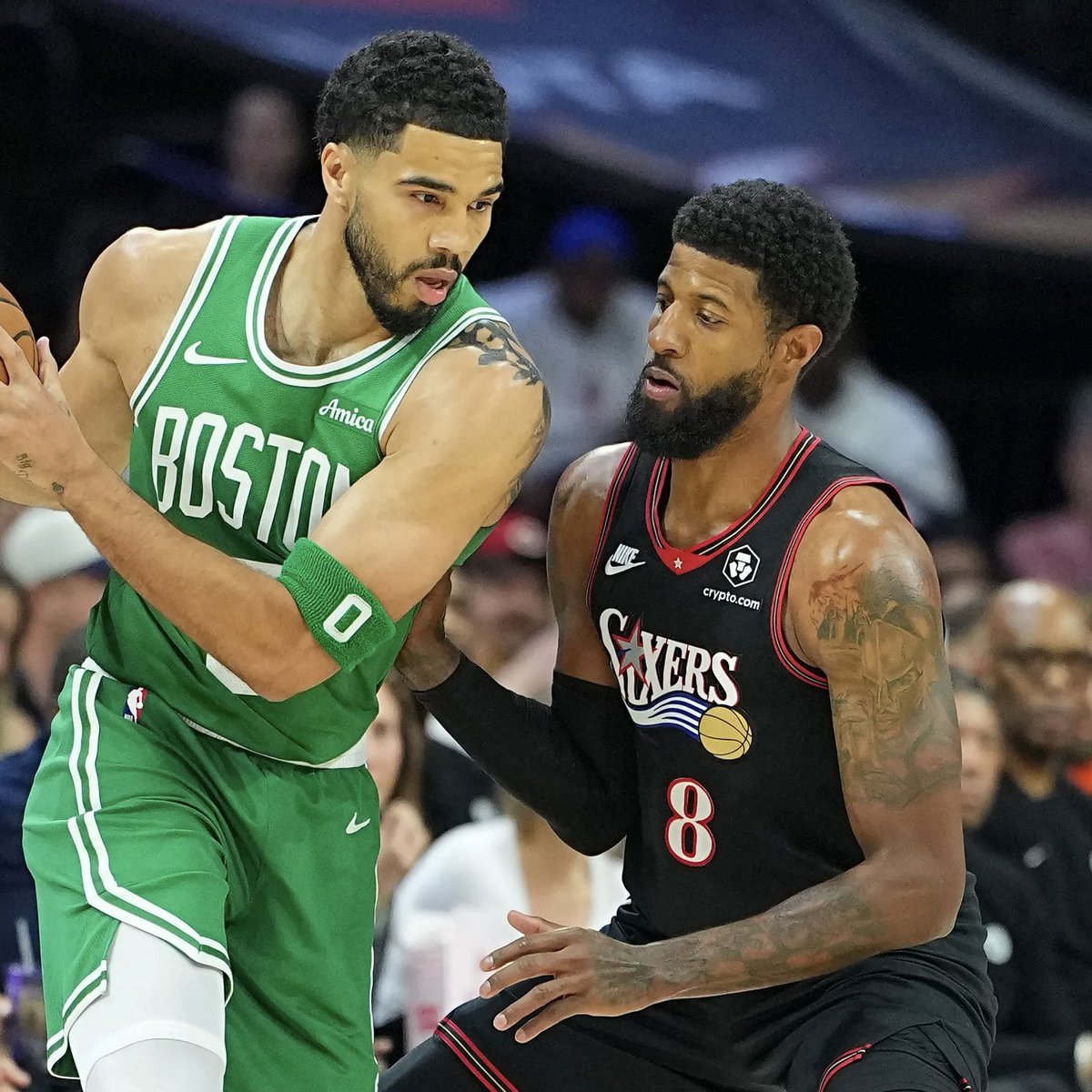The Boston Celtics believed Paul George was a better fit for Jayson Tatum than Jaylen Brown at this point in his career, per @BillSimmons.

(via @SIRIUSXM) 