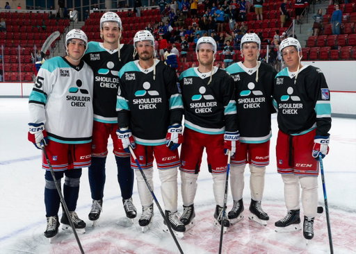 Reach out. Check in. Make Contact. 💙❤️

#NYR were proud to support the #HT40 Foundation at the Shoulder Check Showcase, helping raise awareness for mental health. 