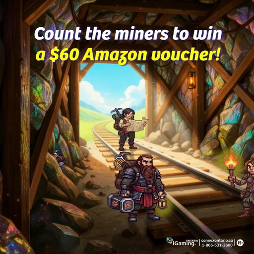 We need a headcount on how many miners are working today ⚠️  ⁣
Get it right and you might just strike gold by winning a $60 Amazon voucher!⁣

____________⁣  ⁣
Mining Pots of Gold Blitz by Games Global ⁣
Three randomly selected winners will be announced on August 21st to win a $60 Amazon voucher each.⁣
Winners must message us to redeem. Prizes are not exchangeable for cash.