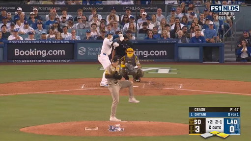 Shohei Ohtani’s three run home run against the Padres in Game 1 of the NLDS 