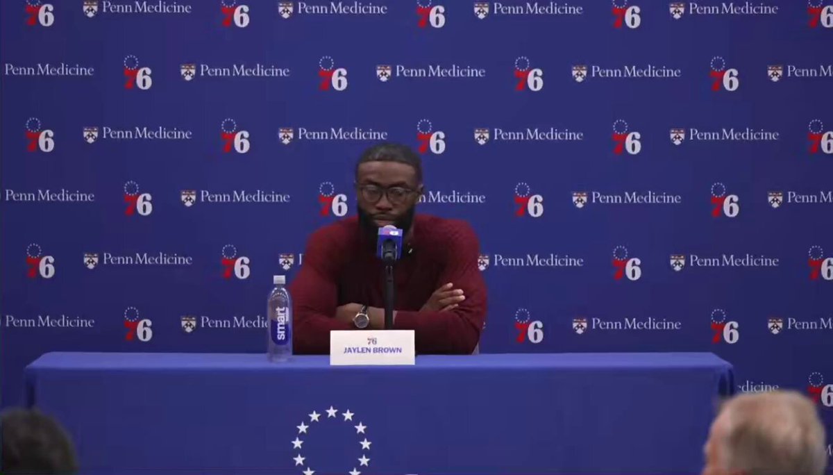 Jaylen Brown on if there's "enough basketballs to go around" on the Sixers:

"My focus is winning ... At this point in my career, nothing else really moves me ... I don't care about the MVP awards, Finals MVP ... The only thing that's gonna move me is a championship." 