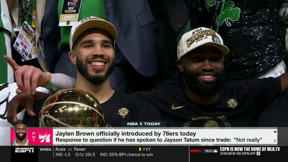 "Duh! Anybody shocked?"

—@KendrickPerkins reacts to Jaylen Brown and Jayson Tatum not speaking since Brown's trade to the 76ers ✍️ 
