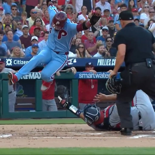 Luis Arraez leaped over the tag at home plate …

But decided to just go back to the dugout 🤣 