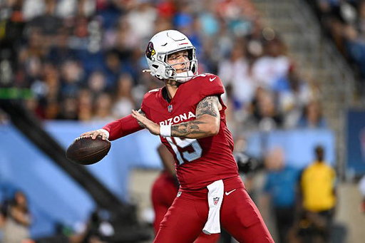 Cardinals rookie QB Carson Beck finished his NFL preseason debut completing  15-of-19 passes for 188 yards and one touchdown. 