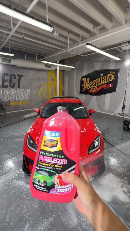 Have you tried our Watermelon Bubblegum Car Wash? This advanced car wash soap has excellent cleaning power, gently removing dirt and grime with extra-rich suds and an amazing watermelon bubblegum scent! 
In the Bay with @anothergr86 

#meguiars #carwash #jdm #ReflectYourPassion 