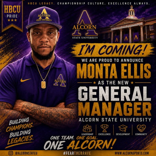 Former Warriors and Mavericks guard Monta Ellis is the new GM for the men’s basketball program at Alcorn State (@BRAVESSPORTS): 