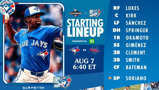 José Soriano makes his Blue Jays debut! #BlueJays50 