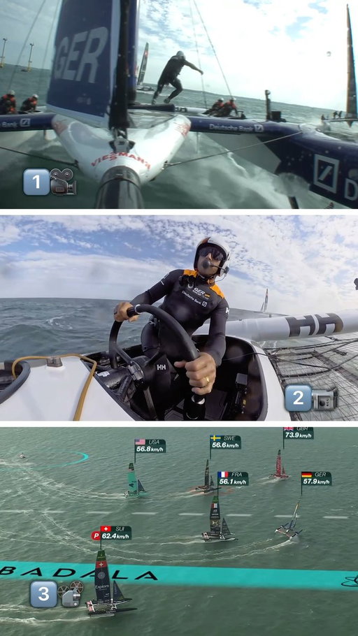 Which angle of this near capsize is your favorite? 📊

#SailGP 