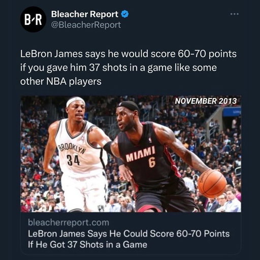 Throwback to @KingJames dropping 61 points simply to prove a point 😤 
