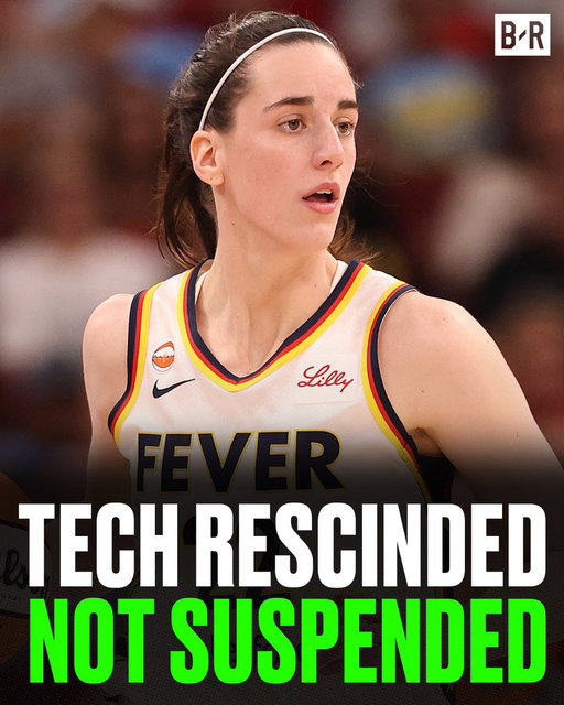 Caitlin Clark's technical foul vs. Sky was been rescinded and she will not be suspended for the next game, per @kareemcopeland 