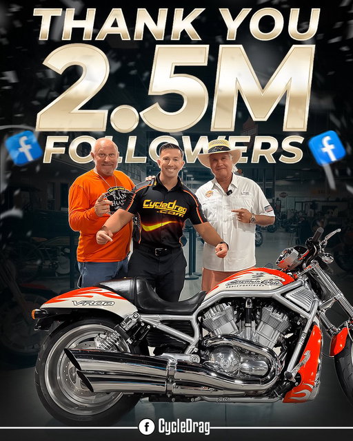 Thank you so much for 2.5 million followers on Cycledrag Facebook! Please check it out and follow if you have not already! 