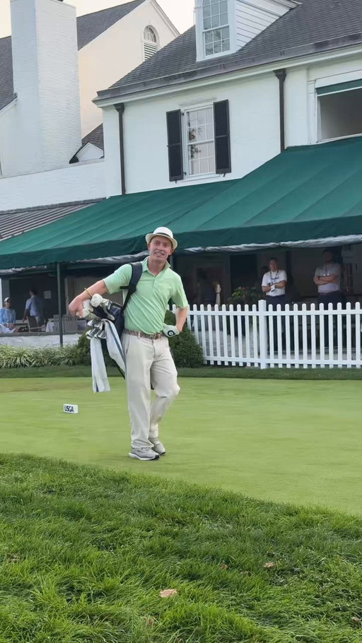No caddie, no problem. 

Matthew Lowe is one of just seven golfers (312 total) carrying his own bag at the U.S. Amateur. He also rocked a legendary fit in the first group to tee off this morning at Merion Golf Club. 