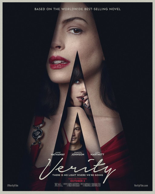 All-new poster for #Verity, starring Anne Hathaway, Dakota Johnson and Josh Hartnett.

Check back tomorrow for a new trailer. 