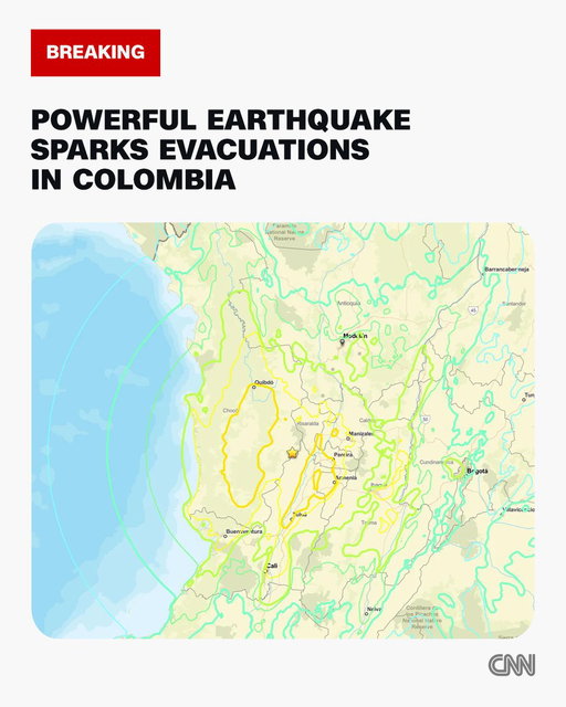 A powerful 7.4-magnitude earthquake sparks evacuations in Colombia, with tremors felt in several cities across the country. https://t.co/vB8OSQJsB0 