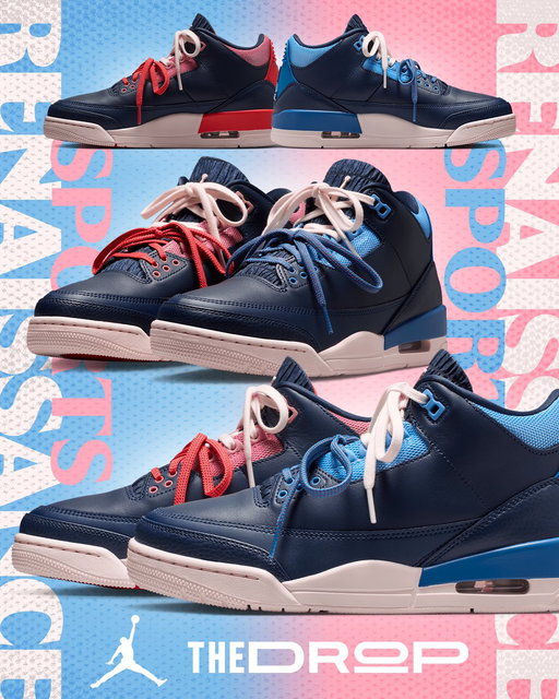 🚨The DROP: Women's Air #Jordan 3 "Sport Renaissance"🏎️ 💎

Jordan took the iconic AJ3 silhouette and flipped the script. One shoe features contrasting pops of light blue and the other shoe pulses with playful hot pink/red accents against the smooth Obsidian leather upper. Dropping 8/15 in women's and kids sizes at Hibbett.

Tap our link to enter the drop.📲
Link: https://bit.ly/4fRs462