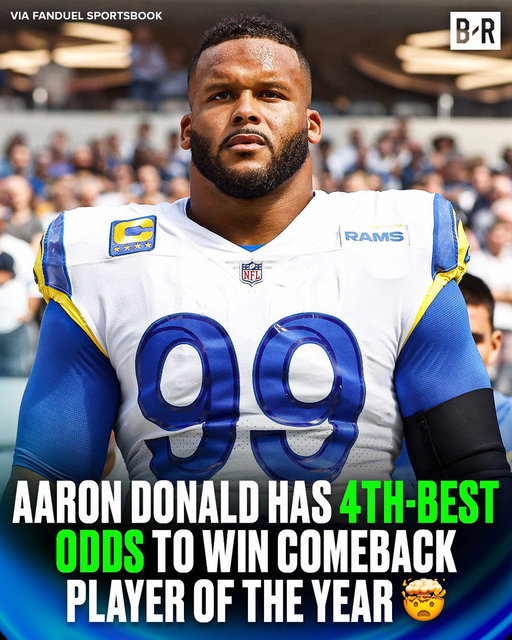 Aaron Donald has the fourth-best odds to win CPOTY despite still being RETIRED 😭🏆

(Odds via @FDSportsbook) 