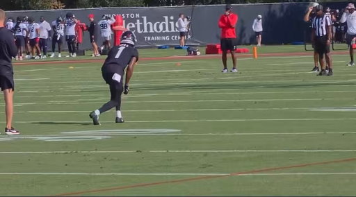 Tank Dell practicing in pads for the first time since his leg injury in 2024 👀 