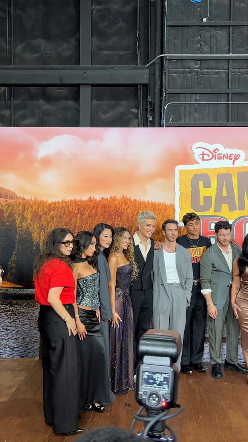 The #CampRock3 team at the premiere in Los Angeles tonight 