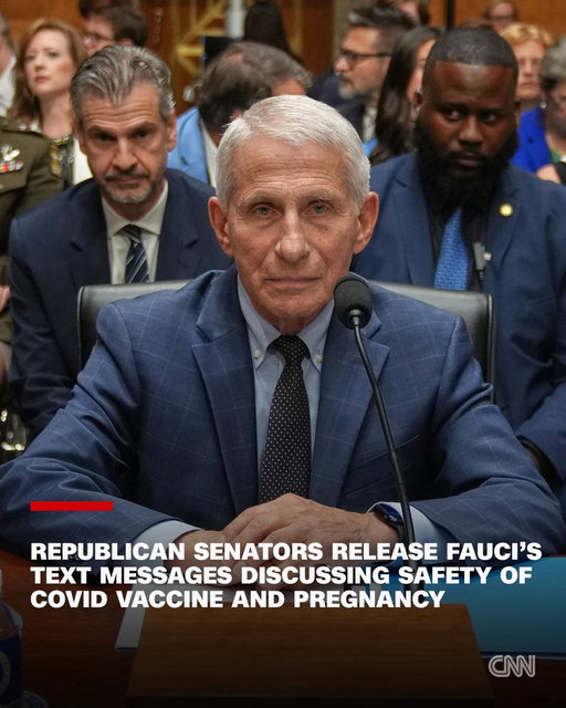 Two Republican senators have released the first batch of text messages retrieved from Dr. Anthony Fauci's former government phone as part of an investigation into his leadership and actions during the Covid-19 pandemic – including messages in which he discusses the possible risks and safety of the vaccine during pregnancy. https://t.co/Wo64vX7bmT