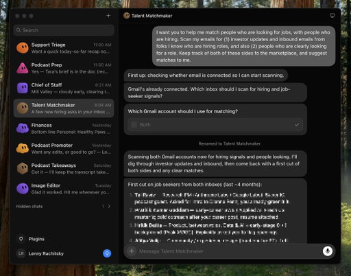 I got early access to Grok Bot and I'm hooked.

I haven't been this excited about a new AI product in a while.

It's like OpenClaw, but super easy, reliable, and less scary to use. I think this will be a huge new product line for Cursor/Grok/SpaceX.

I've already found so many ways to use it that have meaningfully made my life better:
1. Matchmaking people looking for jobs with companies who are hiring (see below)
2. Auto-replying to support emails (saves me hours!)
3. Scanning my credit card statements and finding recurring subscriptions to cancel
4. Sending me (really good!) briefs for upcoming podcast guests

See below for my actual set of agents that I've been using and chat with daily.

Great work on this team Grok Bot.

(I'm not an investor in this, nor do I have any ties to this product/company. I'm just a fan!)