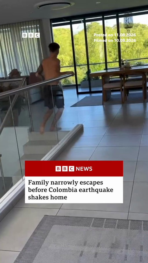 This is the moment a family escaped minutes before their home in western Colombia was rocked by a powerful earthquake on Monday. Latest news: https://t.co/EBqIMTK7Tj 