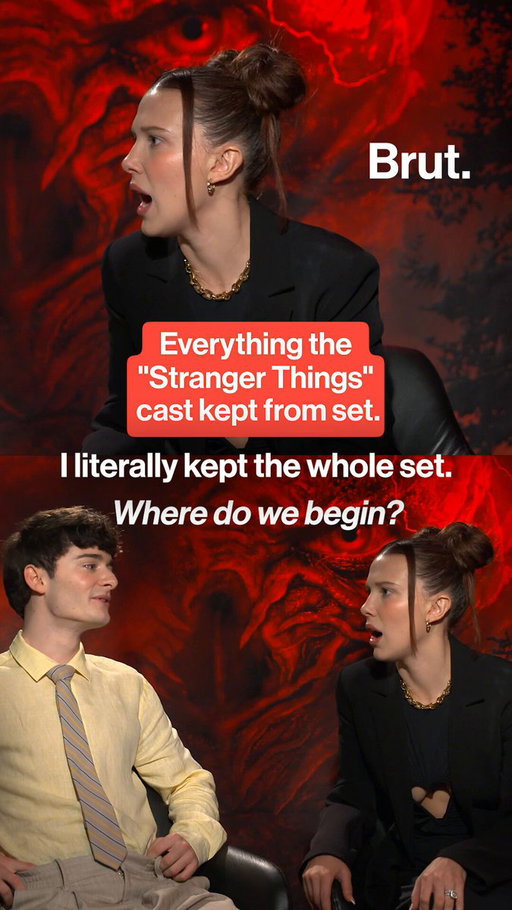 Actors Millie Bobby Brown and Noah Schnapp revealed to Brut. everything they stole from the “Stranger Things” set.

#strangerthings #milliebobbybrown #noahschnapp #netflix 