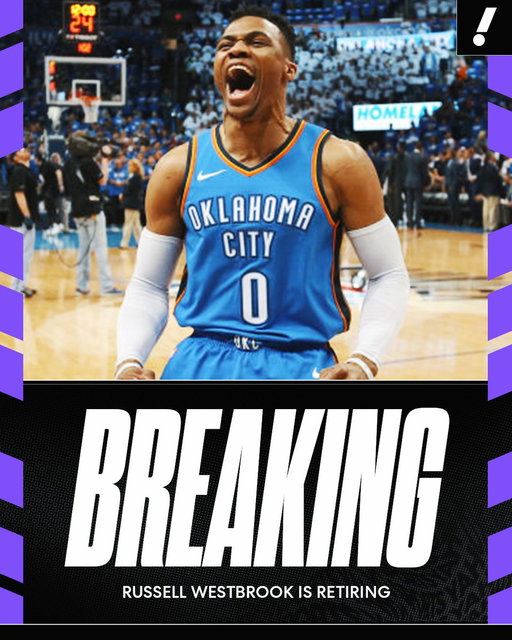 BREAKING: 9x All-Star and 2017 MVP Russell Westbrook announces his retirement from the NBA after 18 seasons. 