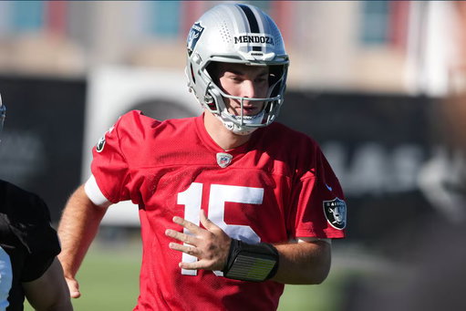 Fernando Mendoza on learning Klint Kubiak’s scheme:

“Rookie year, it really gets slammed up on you. ‘Boom, here’s your playbook, and here we go.’

It’s like, ‘Wow, I thought I knew a lot. Holy shuck! I’m how far behind? I’ve got to study this to feel confident in my preparation and in myself.’”

(@MikeReiss)