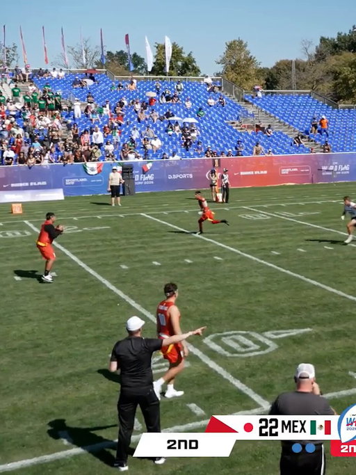 Mexico WR Damian Chirinos made an insane diving catch at the @IFAFMedia World Championship 😮‍💨 