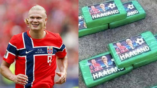 Police in Ecuador seized over 1,000 pounds of Erling Haaland branded cocaine 